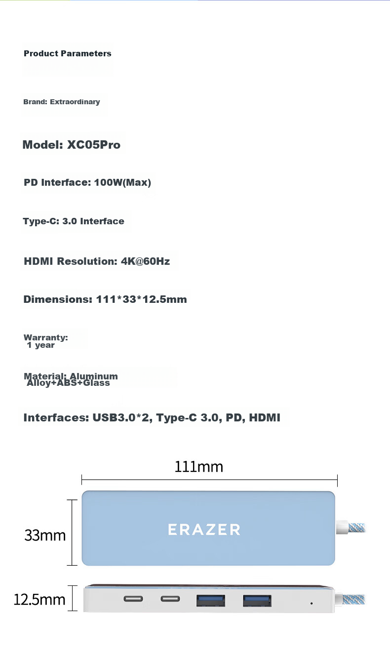 Lenovo Invests in Brand Yinengzhe Type-C Expansion Dock, HDMI Cable Converter, Hub Splitter, 4K60Hz Screen Mirroring, PD Fast Charging, Suitable for Laptops And Desktop Computers 13