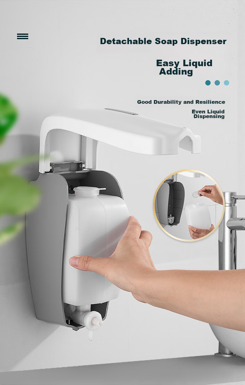 MODUN MD-6206 Wall-Mounted Dispenser for Hotel Hand Soap, No Drilling Required, Shower Gel Holder, Home Use Pump Bottle Soap Dispenser 4