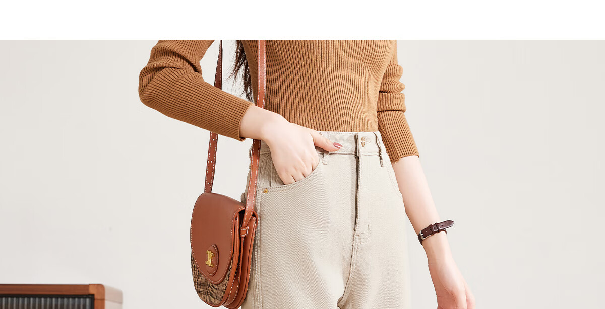 PinCai Women's Jeans, Spring And Autumn White High-Waisted Slimming Heightening Versatile Casual Trousers P143N1010 29