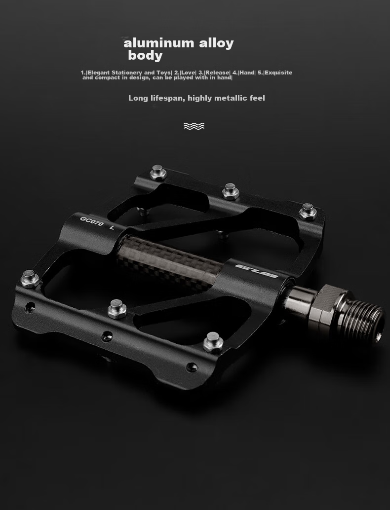 GUB Pedals, Three-Piece Aluminum Alloy Foot Pedals, Carbon Fiber Bearings, Non-Slip GC070 4