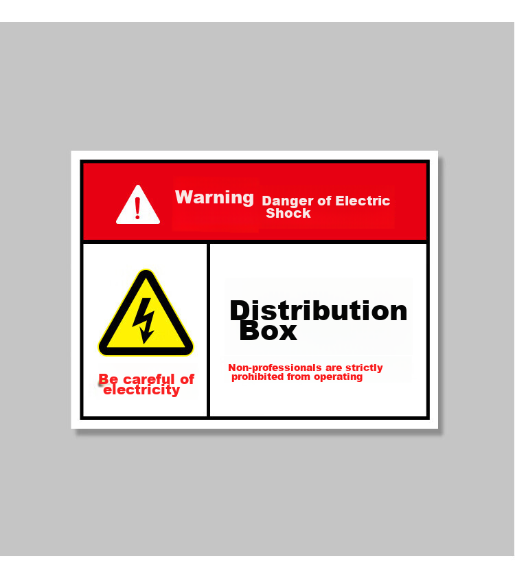 Aimohui Distribution Box Warning Stickers with Electrical Hazard Signs, Caution: Live Wire Warning, Self-Adhesive, 20*15cm, Pack of 5 9