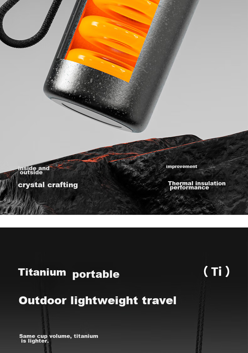 COSTA Pure Titanium 0 Coating Antibacterial Insulated Hot And Cold Coffee Water Cup for Men And Women, Portable Outdoor Car-Mounted High-End Gift Box Set 9
