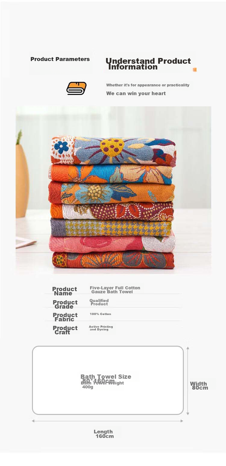 Fanyejia Extra Large Cotton Yarn Bath Towel, Absorbent And Quick-Drying, for Children's Wrapping, Adults, Couples, Home Use, Body Wiping, Swimming, Shower, Sports 7