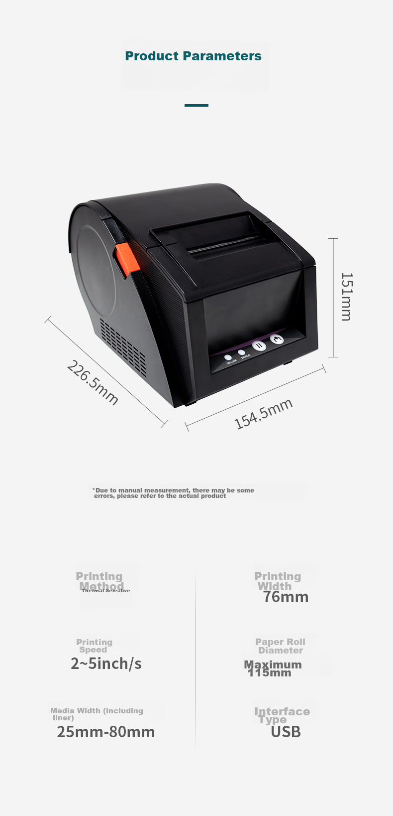 Gprinter GP3120TUC Thermal Label Printer, Computer Version, All-In for Labels/receipts, Milk Tea Labels, Cashier Receipts, Supermarket Retail E-Commerce Label Machine 13