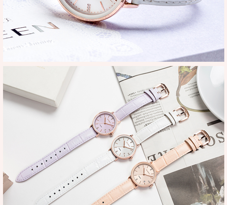 Casio Women's Watch, SHEEN Business Leather Strap Quartz Exam Japanese/Korean Style, Gift for Girlfriend, SHE-4048PGL 6