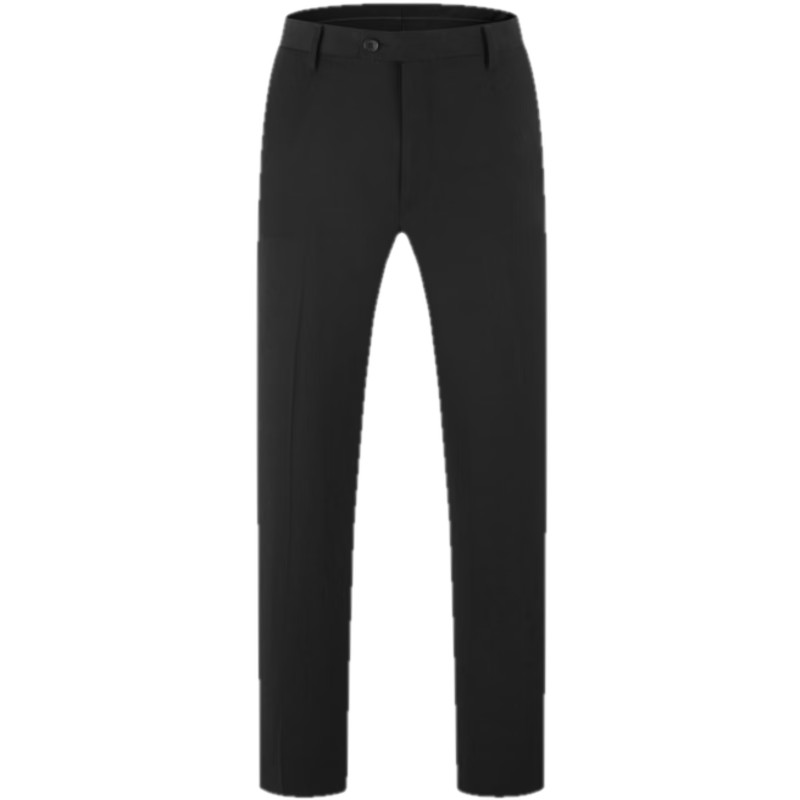 YOUNGOR [Elastic Waist] New 2026 Business Straight-Leg Wide-Leg Trousers, Navy Blue, L (175/84A)