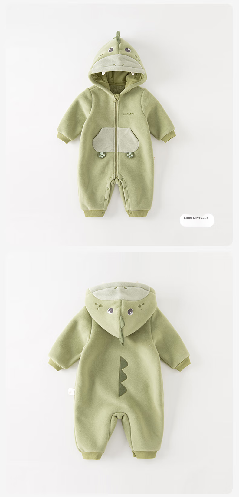 DAVE & BELLA Plush Romper, Winter Warm Baby Clothes, Outdoor Wear, Unisex Infant Onesie 15