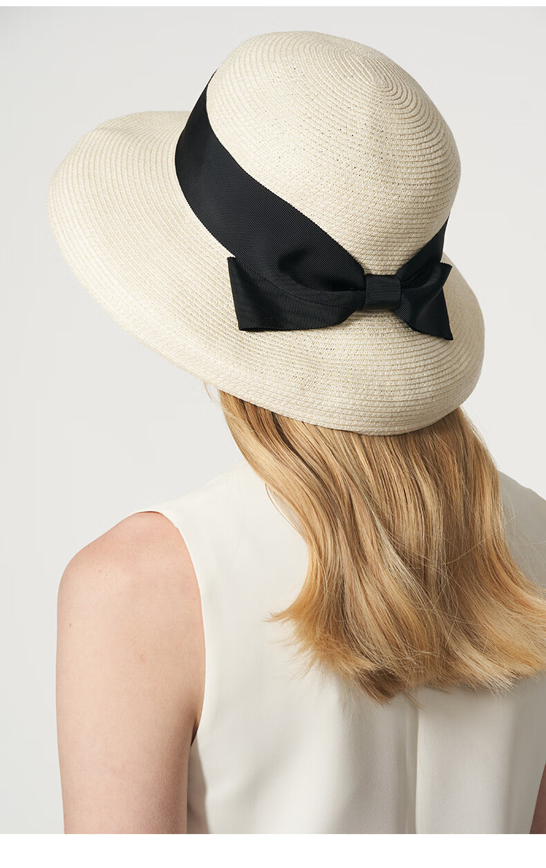 MARJA KURKI Sun Hat for Women, Versatile Portable Woven Sun Protection Hat, Fisherman Hat with Adjustable Brim, Roman Holiday Style, Beige 13