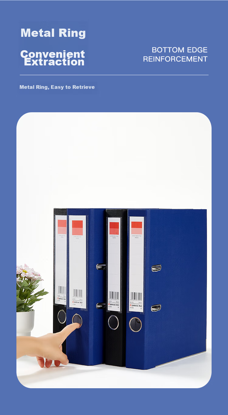 COMIX F/C 3-Inch European-Style Lever Arch File/folder, Blue, A108N 7