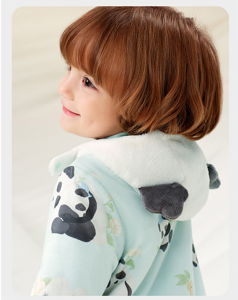 Babycare Children's Camellia Padded One-Piece Winter Thickened Outerwear Warm Romper Cream Rabbit 80cm 19