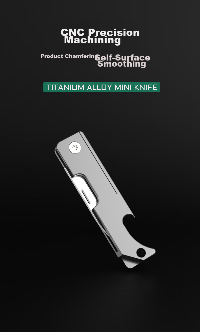 YORA Titanium Alloy Multifunctional Keychain Mini Knife Beer Opener Package Opener Folding Portable EDC Tool 3