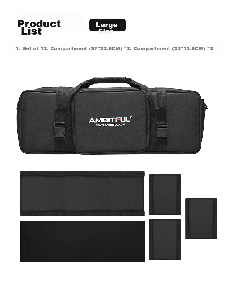 AMBITFUL 105cm Photography Kit Bag, Tripod Bag, Flash Kit Box, Large Medium Small Portable Storage Bag, Thickened Handbag, Light Stand Bag, Outdoor Portable Case 11