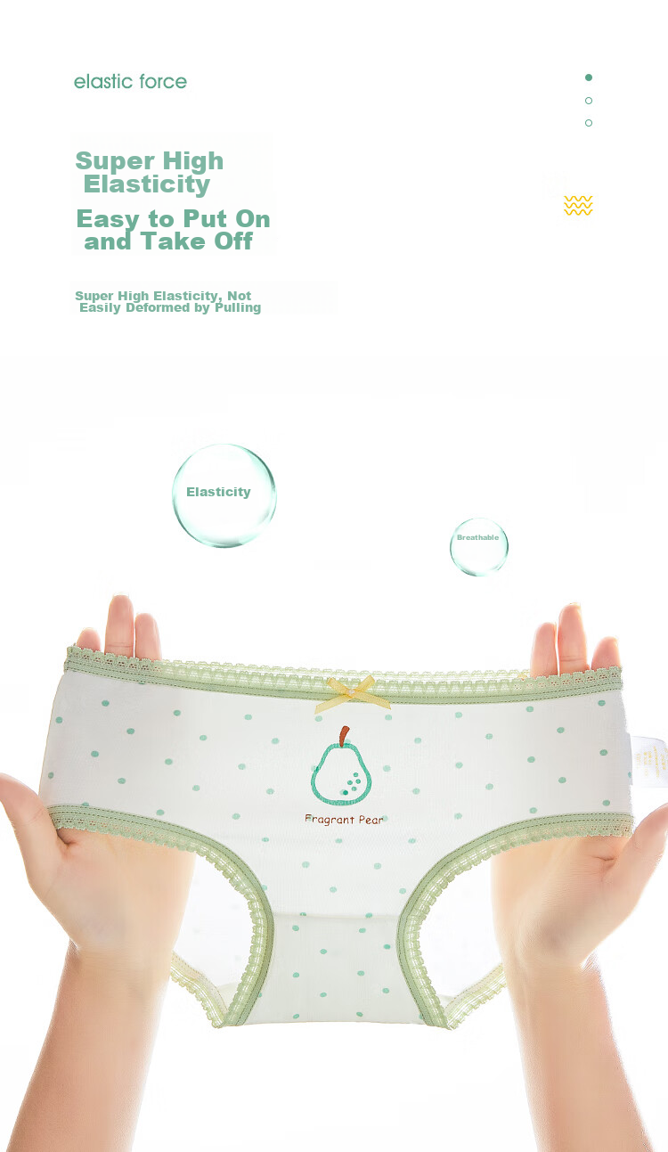 LangSha Children's Underwear, Girls' Underwear, Antibacterial, for Older Children And Teenagers, Student Boxer Briefs, Girls' Pure Cotton Shorts, 4-Pack 6