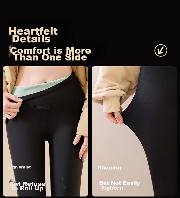 LangSha Lamb Fleece Shark Pants for Women, Outer Wear, Autumn And Winter, Thickened And Fleece-Lined, New Style Leggings, High-Waist, Warning Yoga Shark Pants 13