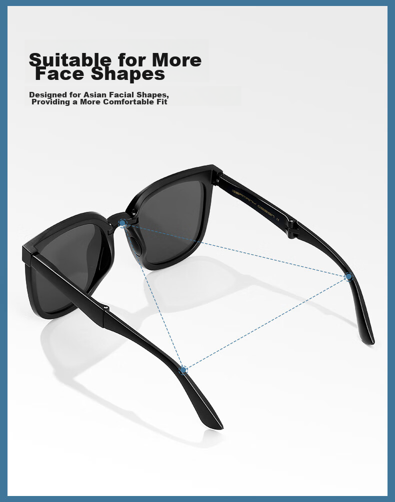 CAPONI Foldable Polarized GM Sunglasses for Men And Women, Driving UV Protection Anti-UV Sunglasses, Face-Slimming And Ultra-Light 10