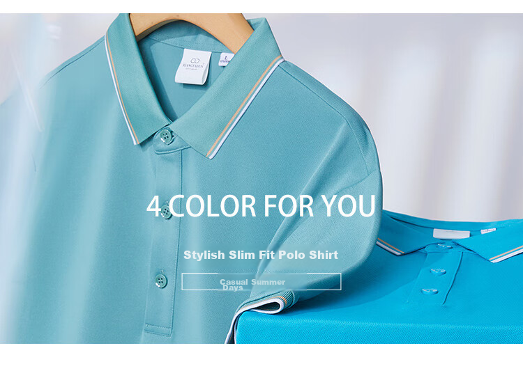 Jeanswest Men's Short Sleeve Polo Shirt 2026 Summer Mint Cooling Casual T-Shirt Base Layer Dark Gray 2XL 3