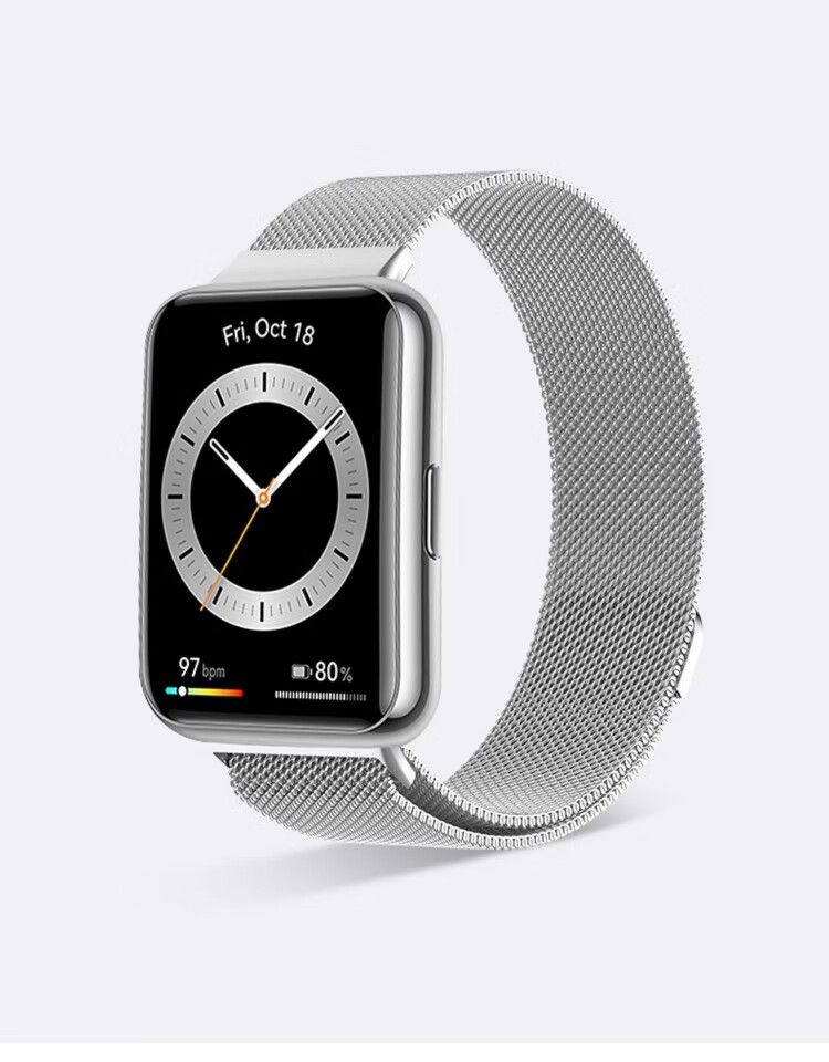 Iboann Silicone Watch Band Compatible with Huawei Fit2 Smartwatch, Suitable for Men And Women, Fashionable/energetic Wristband, Original Integrated Accessory 4