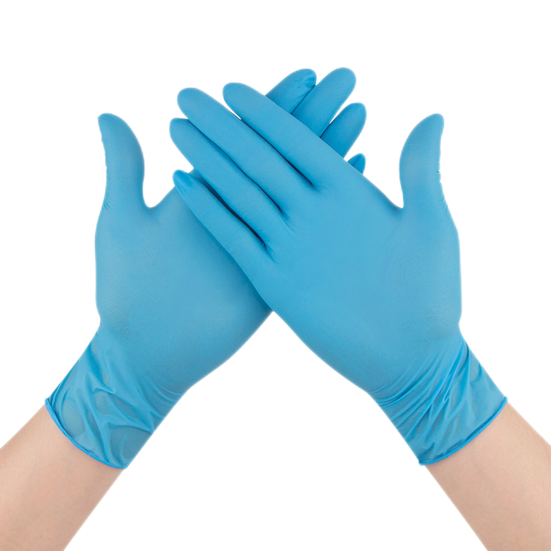 Jiazhanli Disposable Nitrile Gloves, Thickened Durable Gloves, Protective Laboratory Rubber Blue Nitrile Gloves (100 Pieces/box), Size S