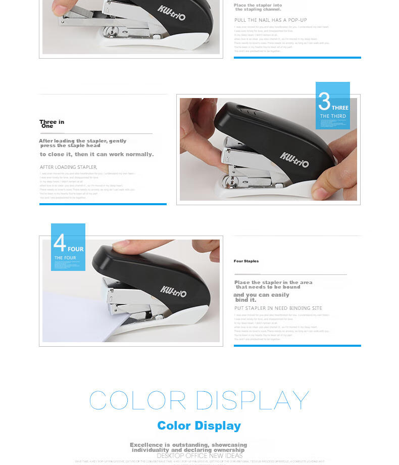 KW-Trio Air-Feel Stapler, Large Size, for Students And Office Use, Thick Stapler, Can Staple up to 40 Pages 6