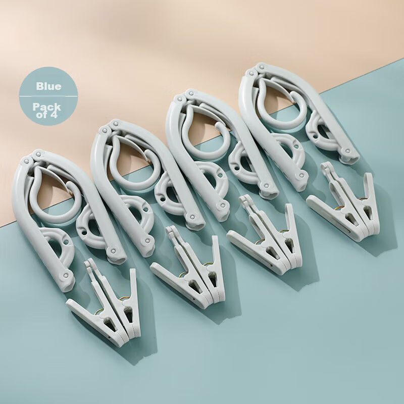 JAJALIN Folding Clothes Hanger, Portable Outdoor Non-Slip Hanger, Travel Plain Plastic Drying Rack, Clothes Support, Garment Hanger