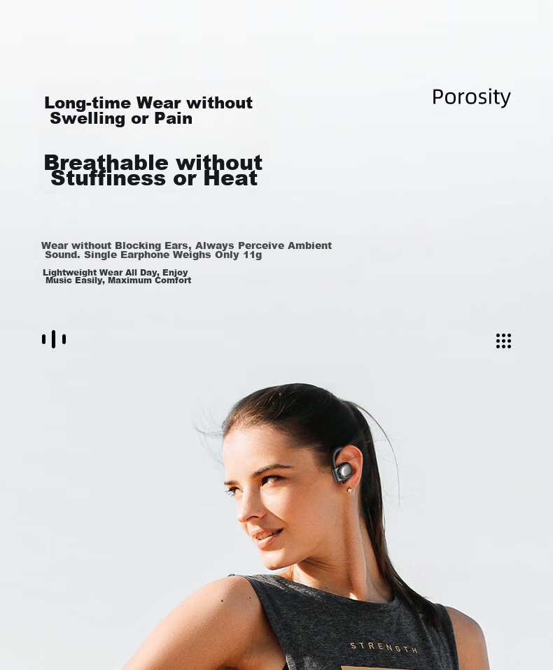 HP Bluetooth Headphones, Bone Conduction Concept True Wireless Open-Style, Music And Gaming Ear-Hook Headphones, Office And Sports Universal Noise Reduction, Metallic Gray 11