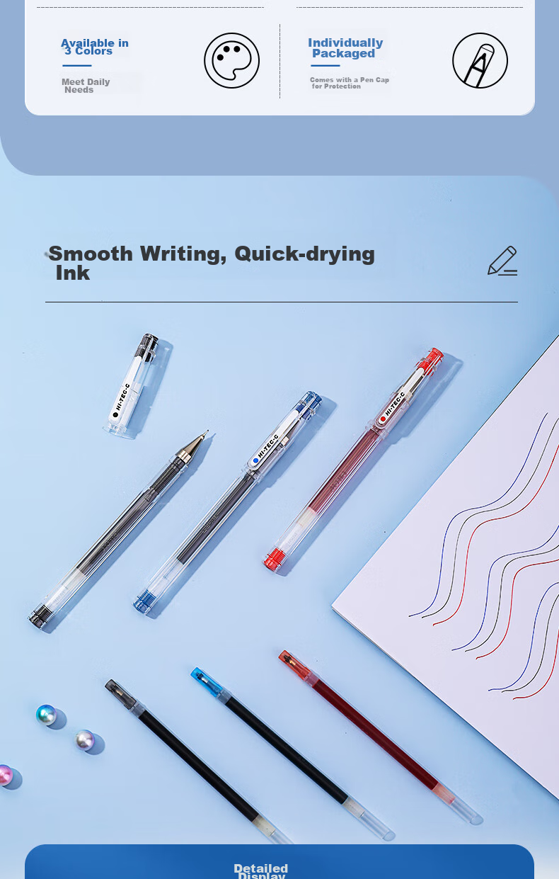 PILOT Gel Pen Refill, Signature Pen Refill, Handwriting Practice Pen Quick-Drying Refill, Compatible with BLLH-20C Ink Cartridge BLS-HC3 0.3mm Blue Single Piece 2