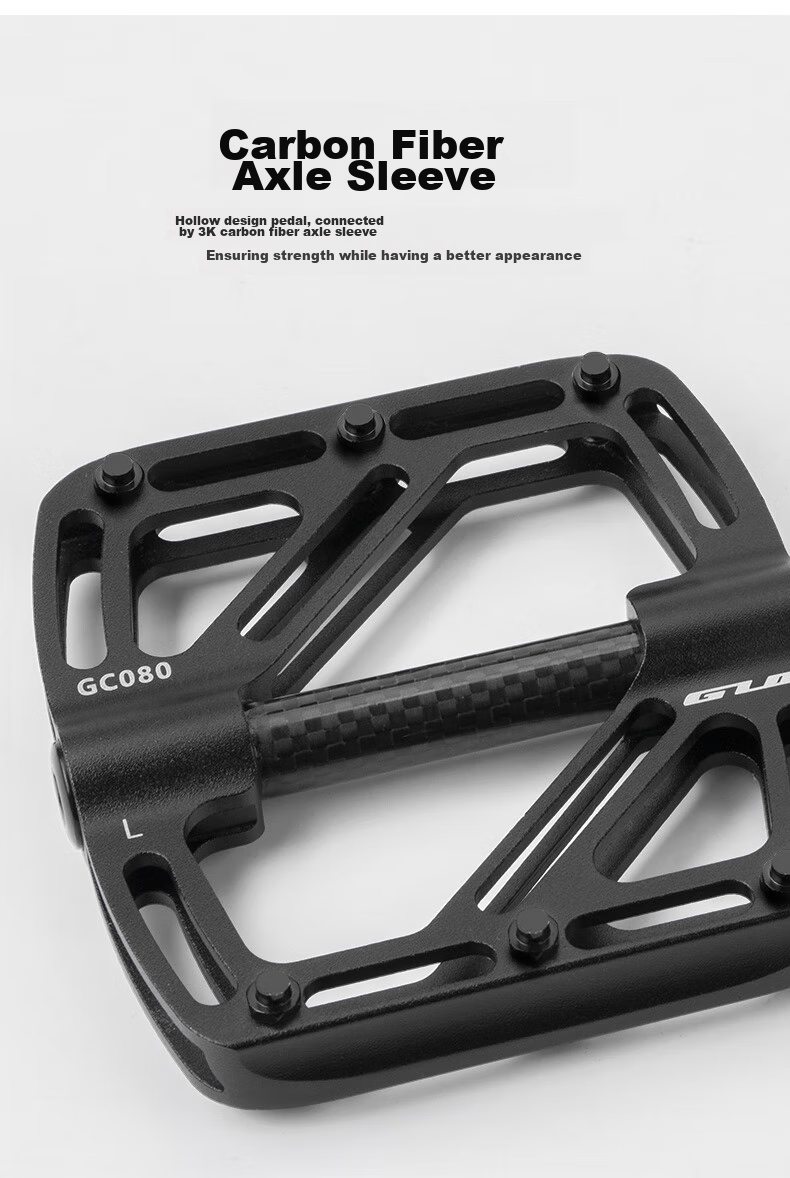 GUB Titanium Pedals for Triathlon, Road Bikes, Mountain Bikes, Aluminum Alloy Pedals, Carbon Fiber Pedals with Bearings GC080 8