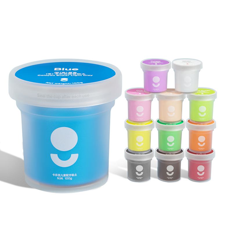 Coloyou Children's Non-Toxic Ultra-Light Clay, 12 Colors, Large Refill Container, Handmade DIY Colored Clay Toy, Play Dough, Rubber Mud for Girls