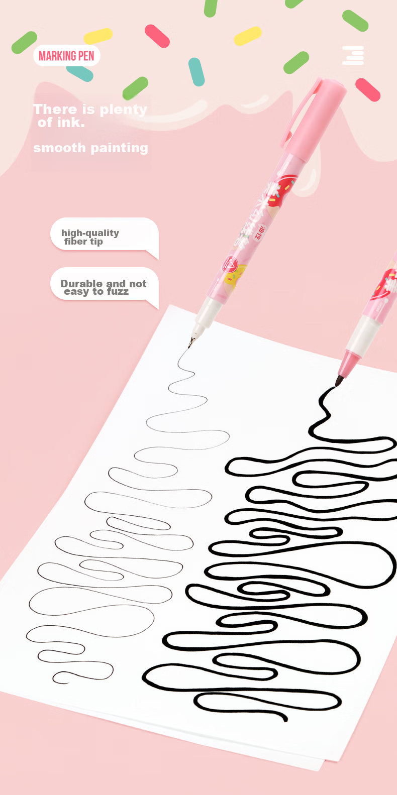 M&G Stationery, Food-Grade Children's Art Outline Pens, Double-Ended Drawing Pens, 12 Pcs/box, APM29501 Gift 8