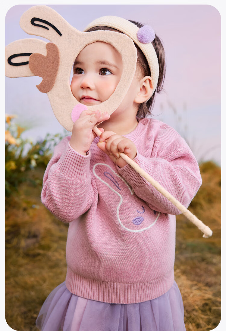 Minibala 【Soft Sweater】Unisex Kids Children's Soft Skin-Friendly Knitwear 2025 Autumn Winter New Knit Sweater 20