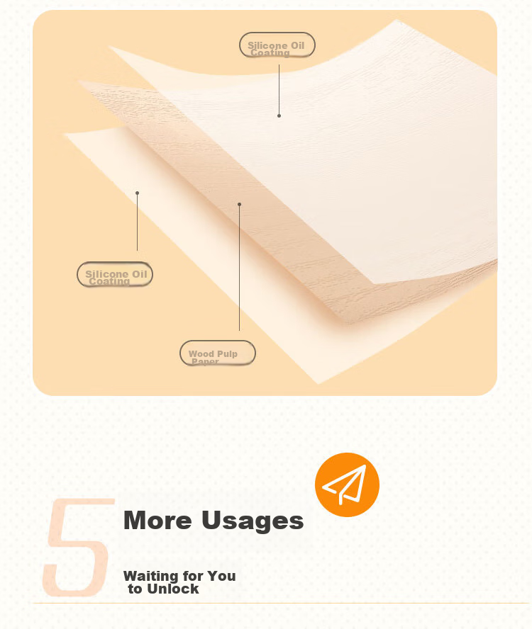 MIAOJIE Cooking Paper, Baking And Barbecue Oven Oil-Absorbing Paper, Silicone Paper for Microwave Oven And Air Fryer, Suitable for 30cm*5m 10