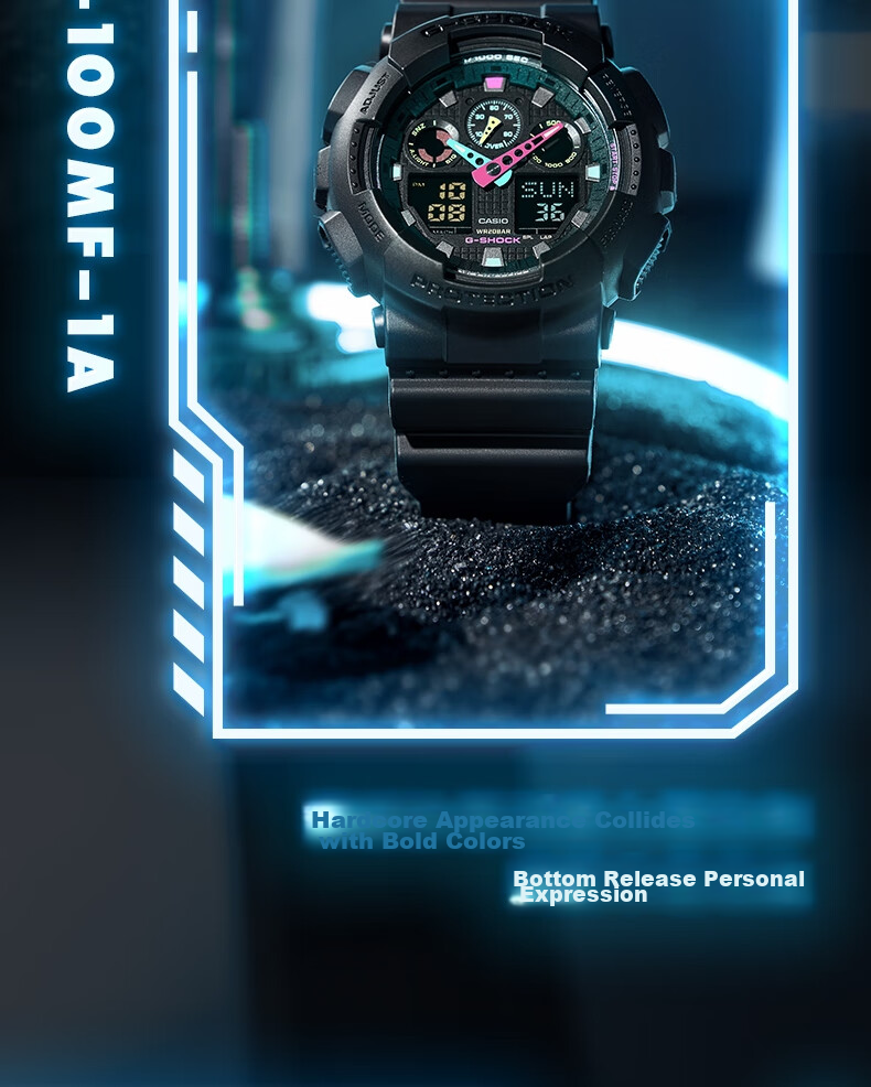 Casio Men's Watch, G-SHOCK Neon Future Sports Student Japanese Korean Style, Gift for Boyfriend, GA-110MF 4