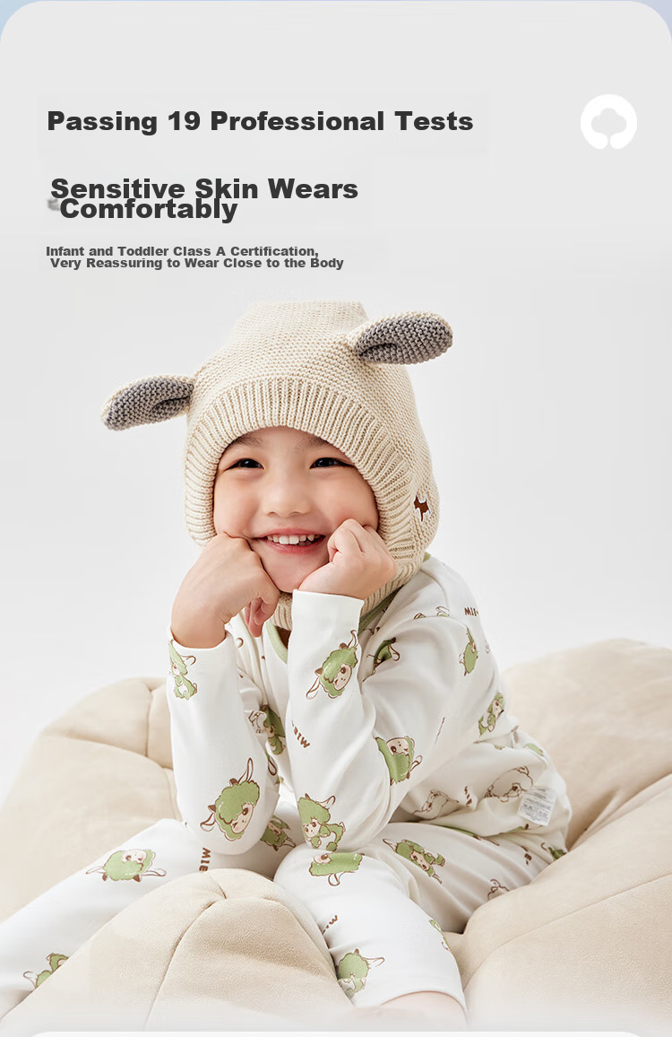 BALABALA Children's Thermal Underwear Set, Autumn And Winter Thickened, Boys' Autumn Shirt And Pants, Girls' Base Layer Pajamas, 208424169201 5