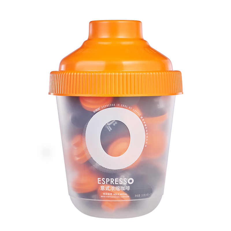 连咖啡 鲜萃意式浓缩纯咖啡黑咖啡速溶咖啡 特浓金奖大满贯33颗*4g