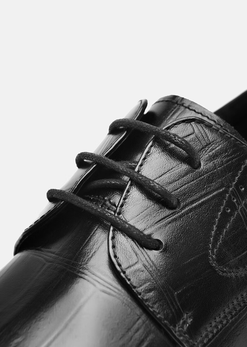 HLA Men's Leather Shoes, Business Formal Dress Shoes, Genuine Leather Footwear, HAAPXM2FAV172, Black, Size 44 21
