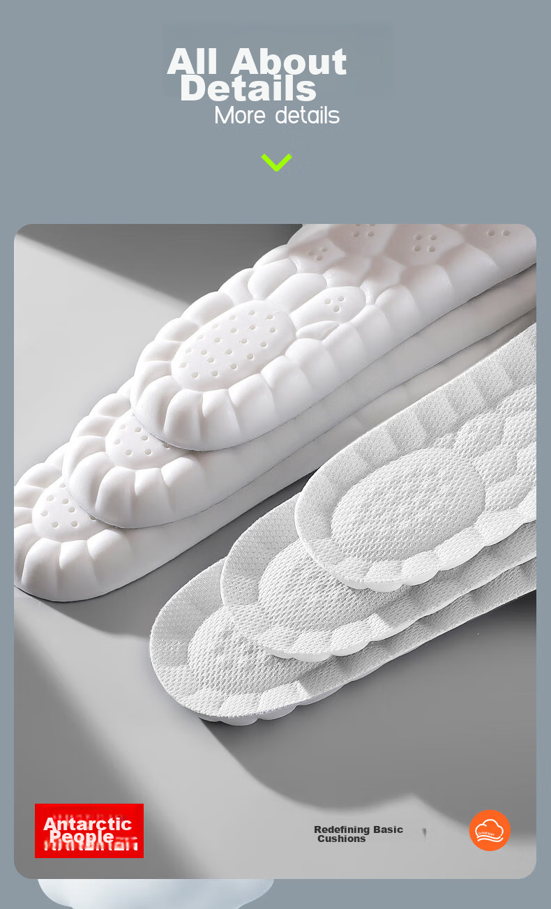 Nanjiren 2 Pairs Sports Military Training Insoles, Soft And Elastic, Comfortable for Long-Standing, Shock-Absorbing, Breathable, Sweat-Wicking, Squishy Feel, Basketball Size 41-42 18