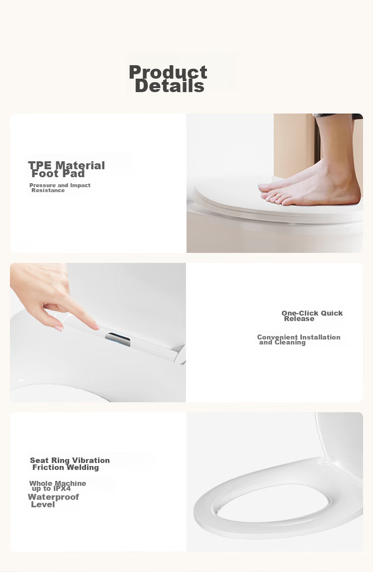 JD Original Smart Toilet Seat with Temperature Control, Single Heating Cover Plate, Heated Thickened Slow-Close Toilet Seat Cover 12