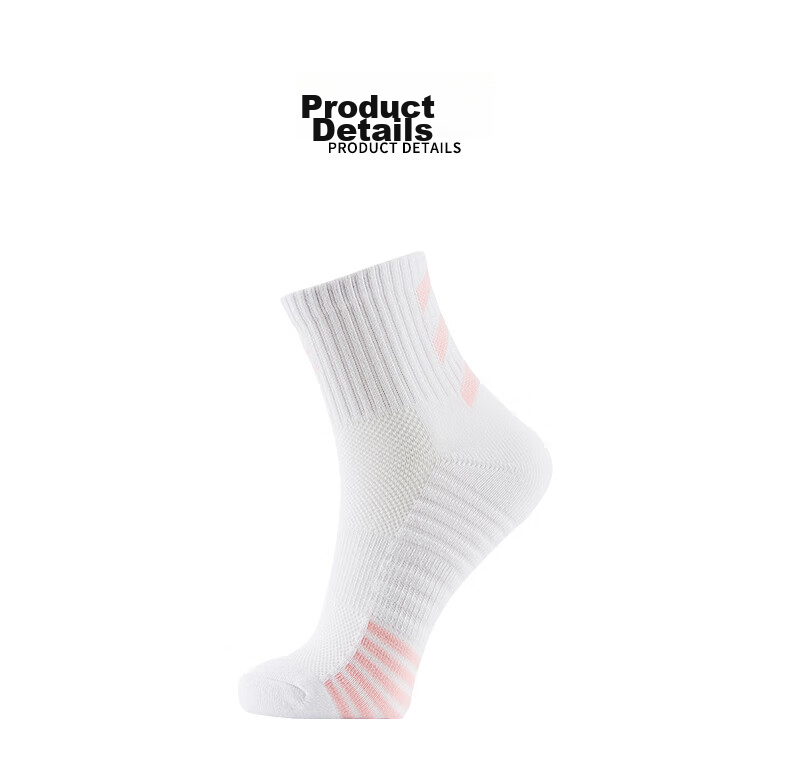 Kawasaki Professional Badminton Socks, Basketball Running Sports Socks, Breathable, Supportive, Shock-Absorbing, Thickened Terry Bottom, Women's Mid-Length Socks, KW-Q247, White (Three Pairs), One Size Fits All 6
