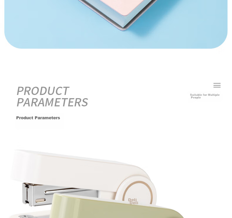 Deli (Deli) 12# Student Office Stapler, Macaron Color, Compatible with 24/6 Or 26/6 Staples, White, TA302 15