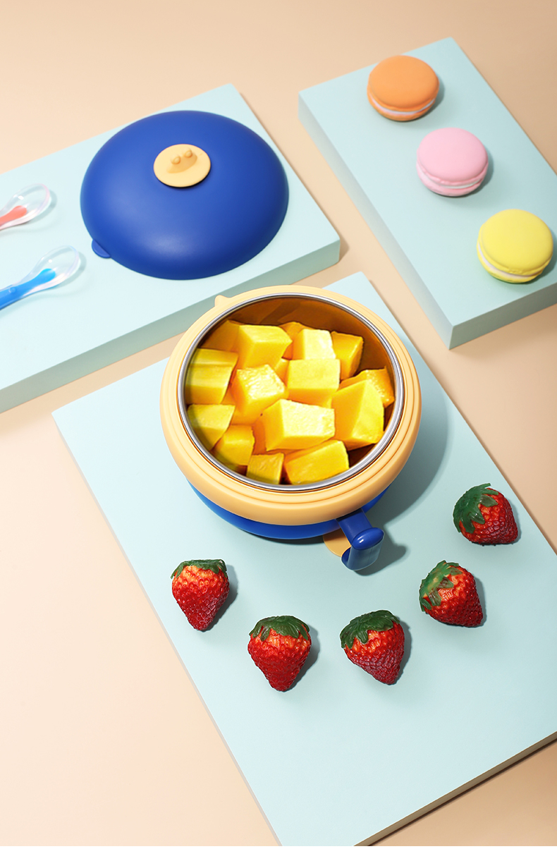 Dora Bela Water-Free Insulated Bowl Baby Feeding Bowl Stainless Steel Temperature-Controlled Bowl Anti-Drop Toddler Kindergarten Tableware 2011 3