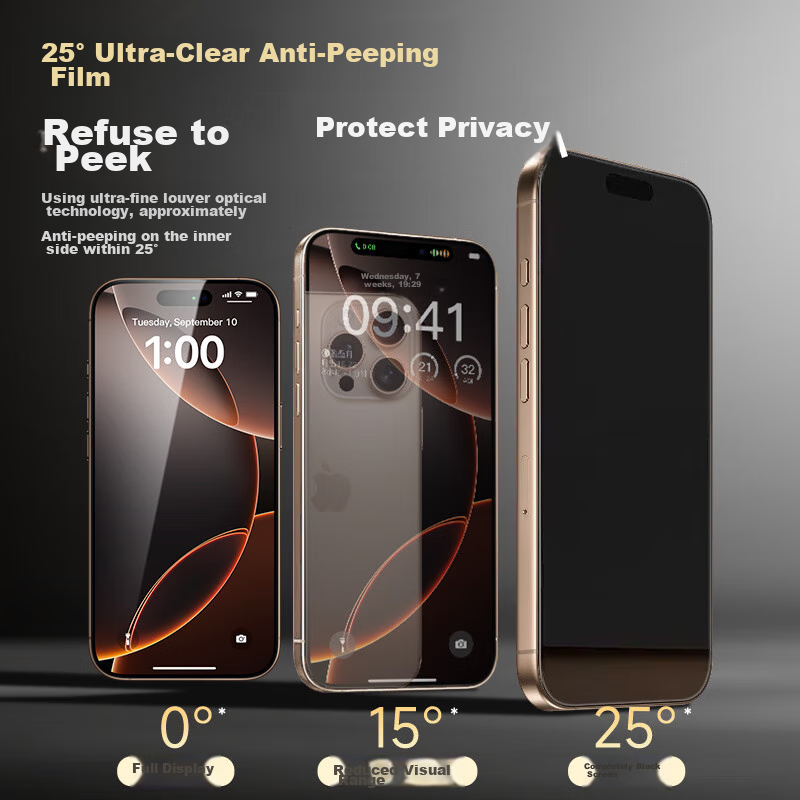 Защитное стекло KOOLIFE для Apple iPhone 16 Pro, противоударное, антибликовое, с защитой от отпечатков пальцев, полное покрытие
