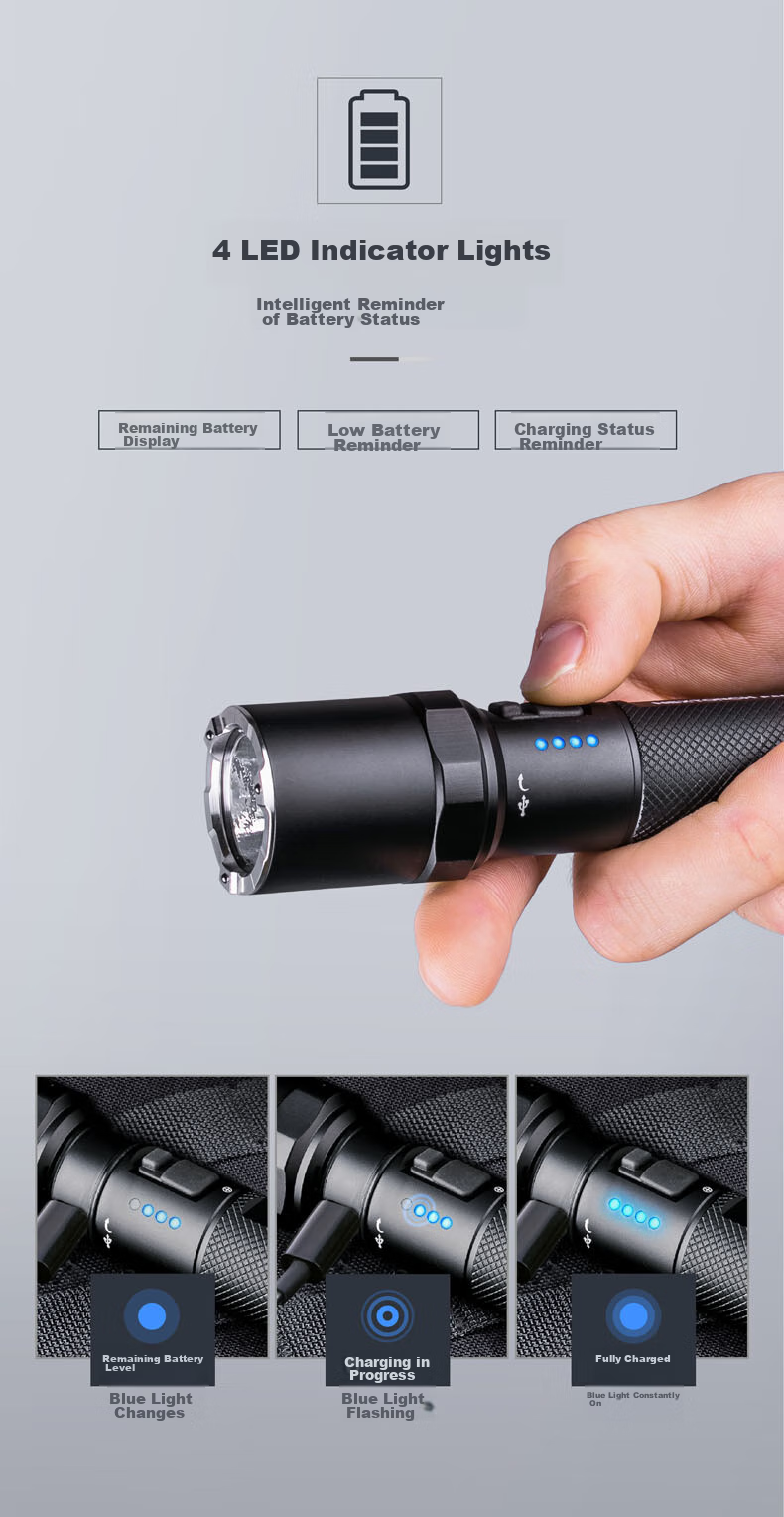 NEXTORCH P80 High Brightness Flashlight 2100 Lumens Outdoor Tactical Long Battery Life Super Bright Patrol Emergency Light 9