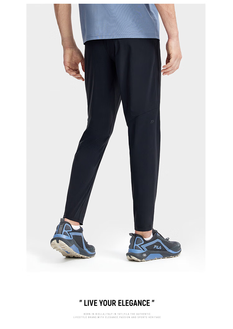 FILA Official Men's Knitted Basic Straight-Leg Fitness Sports Pants 18