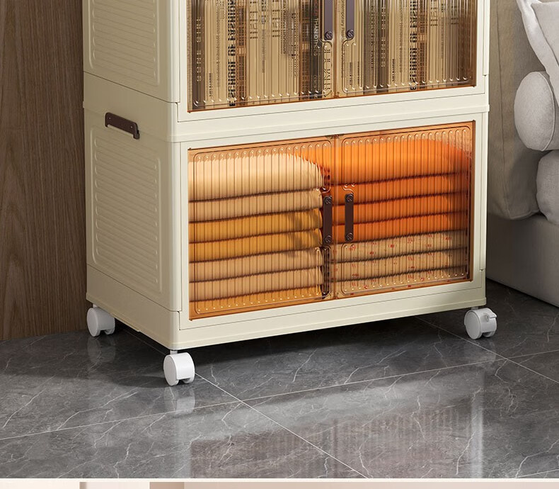 Shunyou Storage Cabinet, Wheeled Organizer Box, Foldable Wardrobe, Kitchen Storage Unit SY-608 22