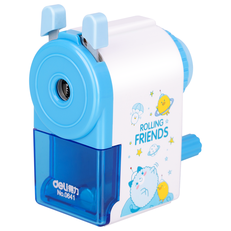 Deli Classic Student Pencil Sharpener, Automatic Lead Disposal, Stationery for Exams, Children's Birthday Gift for Boys And Girls, Blue
