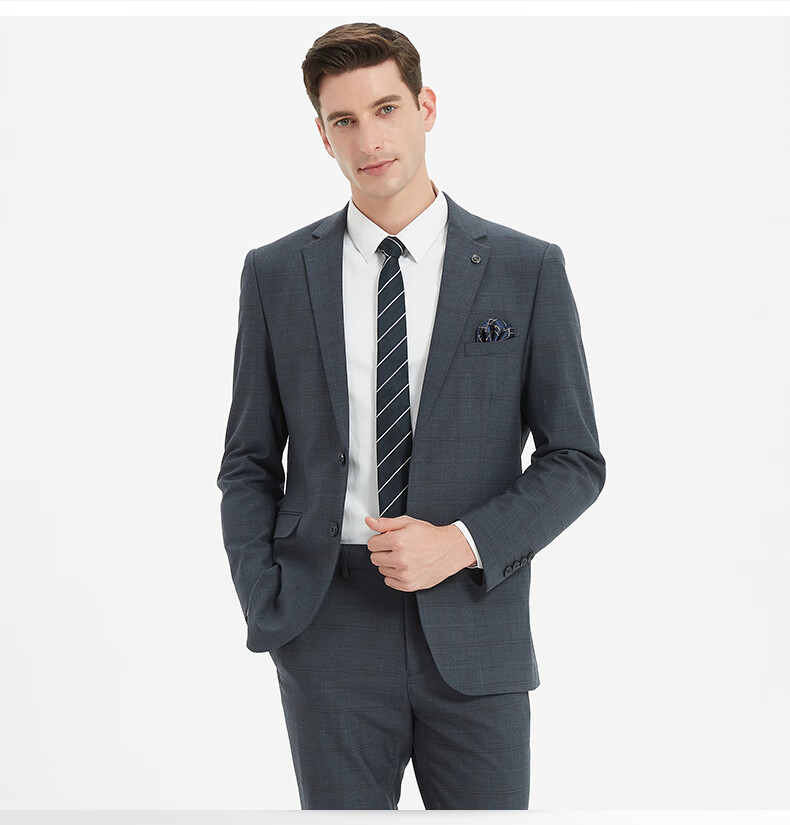 FIRS [Contains Wool] Men's Suit Set, Business Casual Professional Formal Wear, Commuter Wedding Attire, Male Work Uniform 7