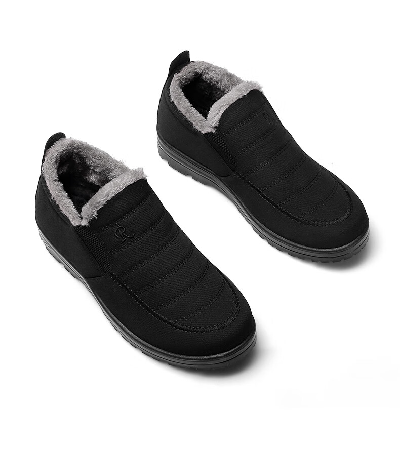 【强人加绒保暖棉布鞋】强人棉鞋男际华3515加绒保暖复古老人鞋便捷套