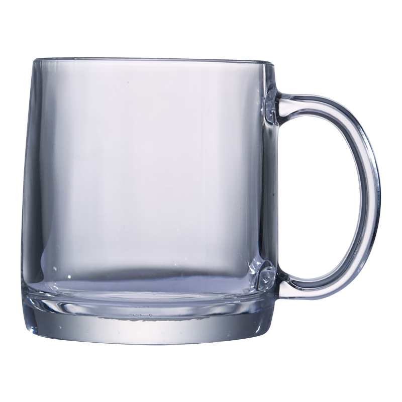 Luminarc Glass Cup, Coffee Mug with Handle, Tempered Glass Cup, 380ml*2