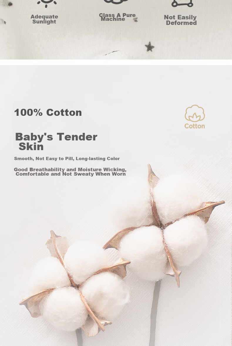 Guaiqixiong Baby Pure Cotton Onesie, Spring And Autumn Newborn Clothes, Triangle Bodysuit, Infant Romper, Autumn Style Sleepwear 3