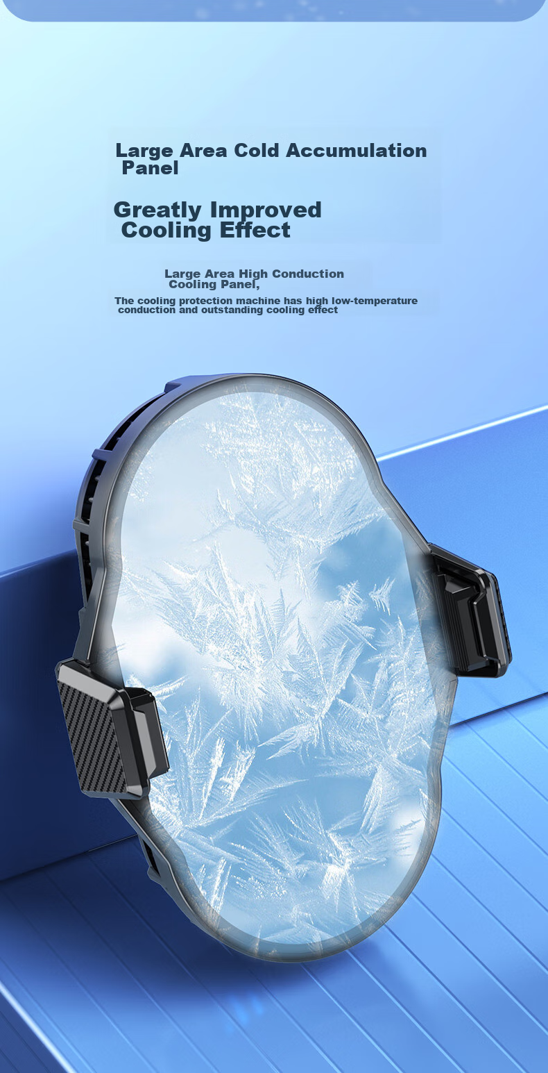 CangHua [Dual-Core Cooling | Live Streaming Special] Phone Cooling Pad Semiconductor Heat Dissipation Back Clip for PUBG Mobile, Peace Elite, Honor of Kings, Suitable for Apple, Huawei, Black Shark 13